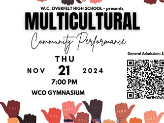 Multicultural Night Nov 21 2024 7PM in the gym