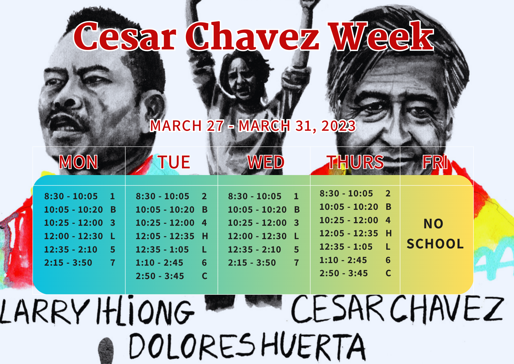 cesarchavez  week schedule